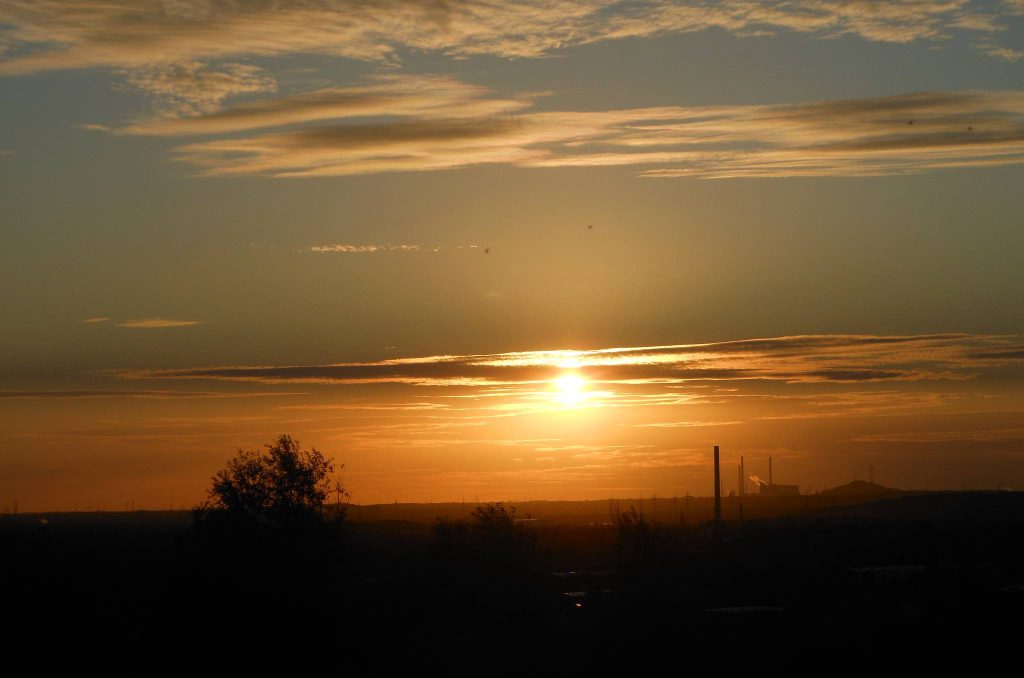 Sonnenuntergang vom Tippelsberg aus gesehen